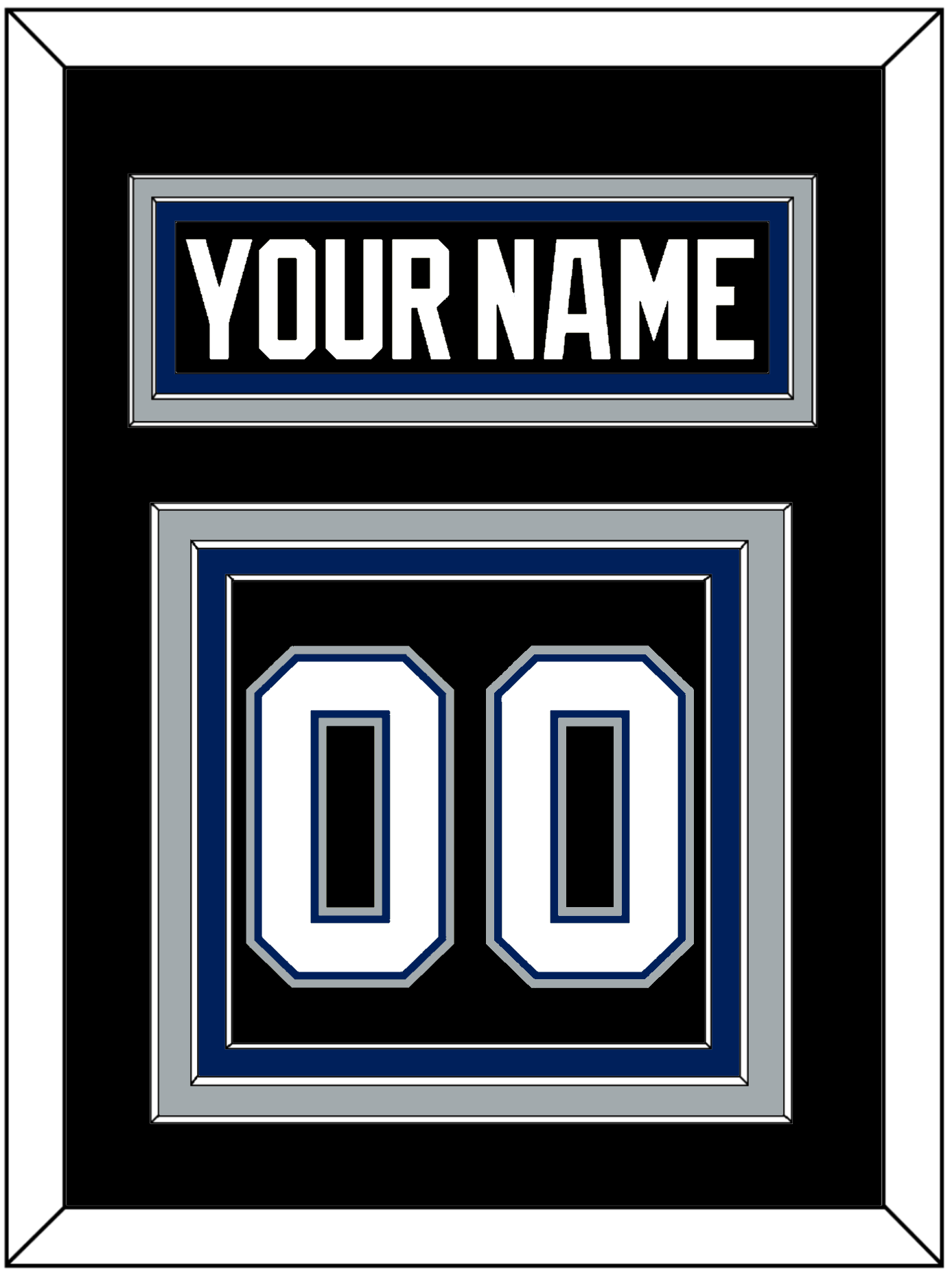 Tampa Bay Nameplate & Number (Back) - Road Black (2001-2007) - Premier Tier 3