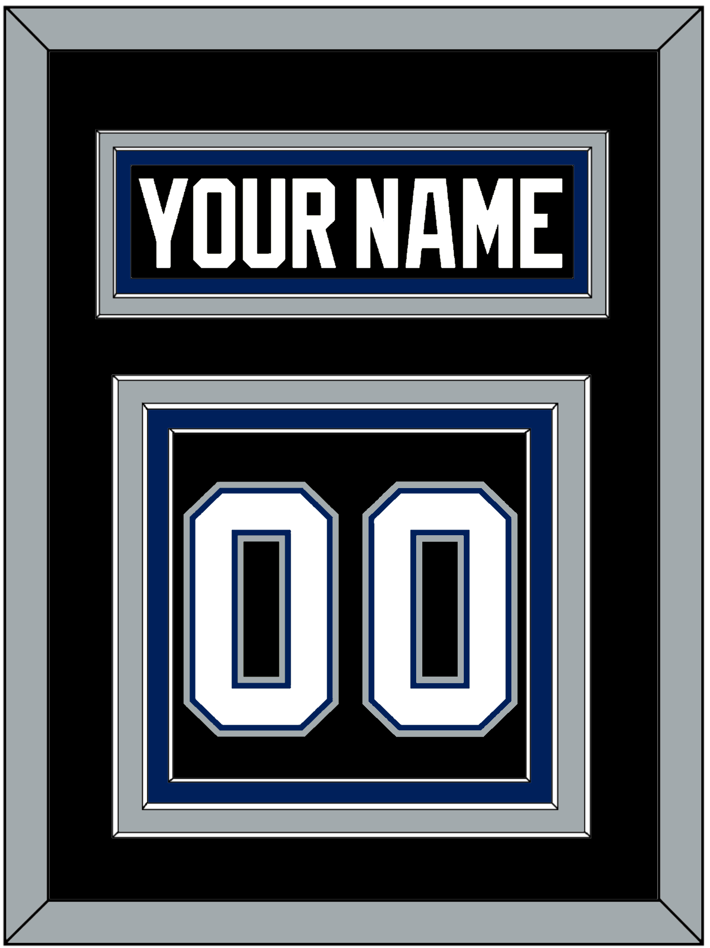 Tampa Bay Nameplate & Number (Back) - Road Black (2001-2007) - Premier Tier 3