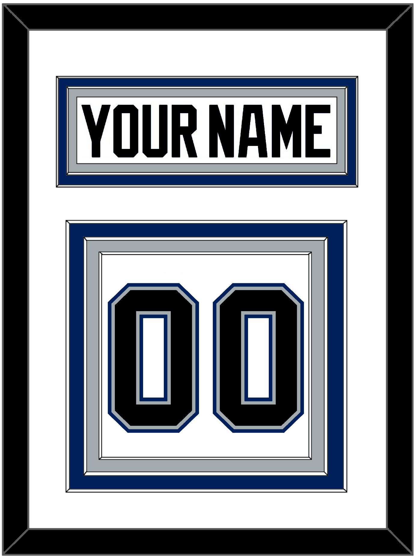 Tampa Bay Nameplate & Number (Back) - Home White (2001-2007) - Premier Tier 1