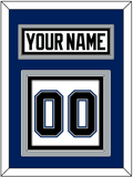 Tampa Bay Nameplate & Number (Back) - Home White (2001-2007) - Triple Mat 3