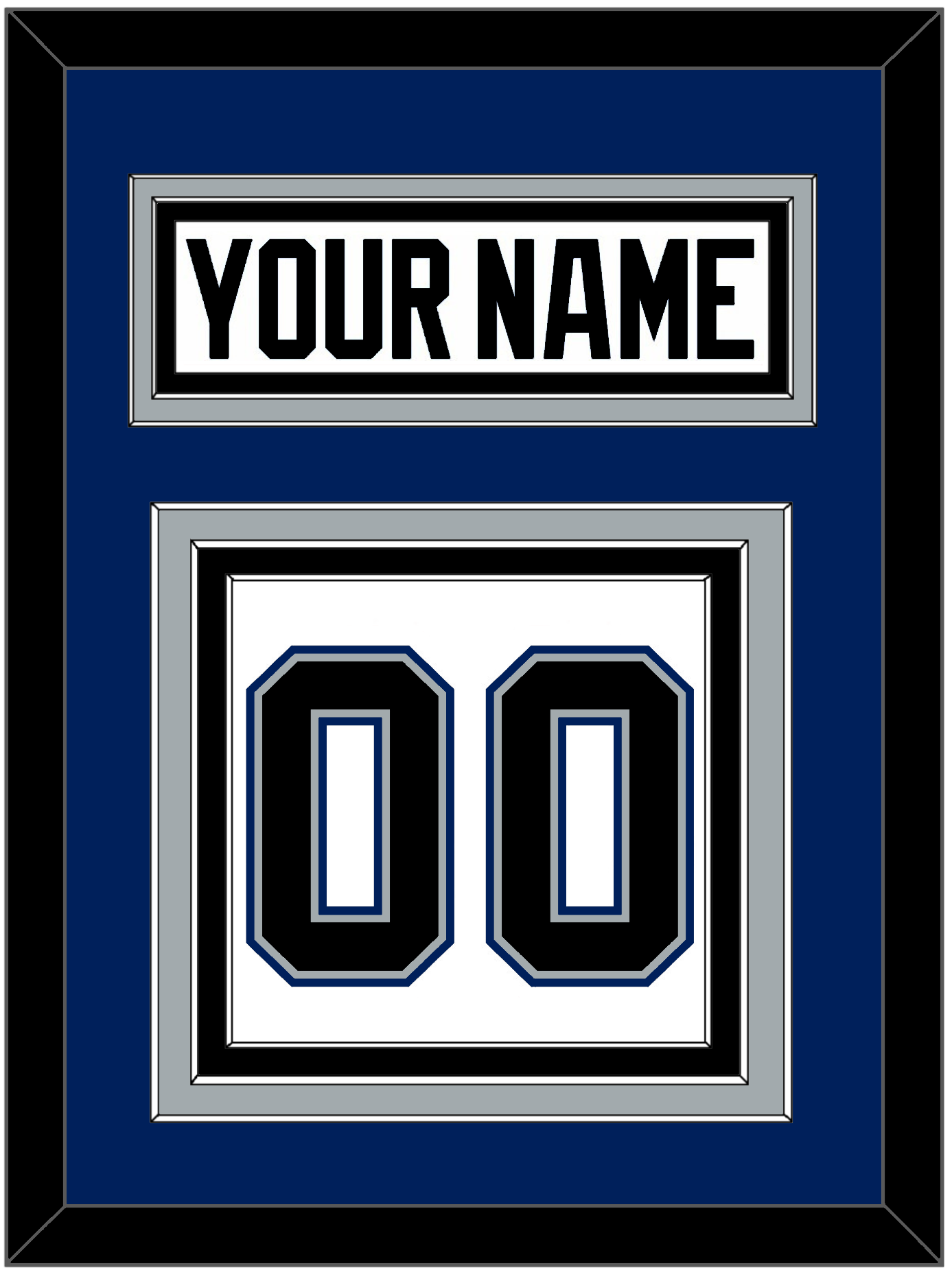 Tampa Bay Nameplate & Number (Back) - Home White (2001-2007) - Premier Tier 3