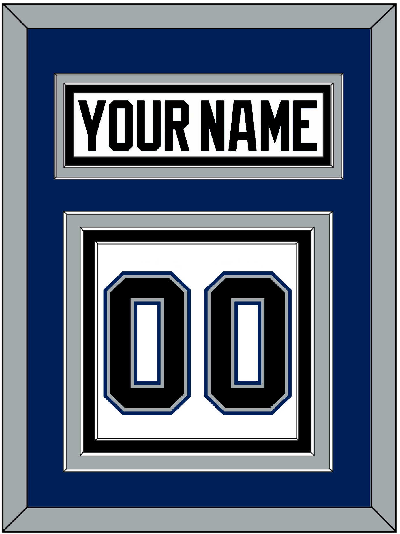 Tampa Bay Nameplate & Number (Back) - Home White (2001-2007) - Premier Tier 2