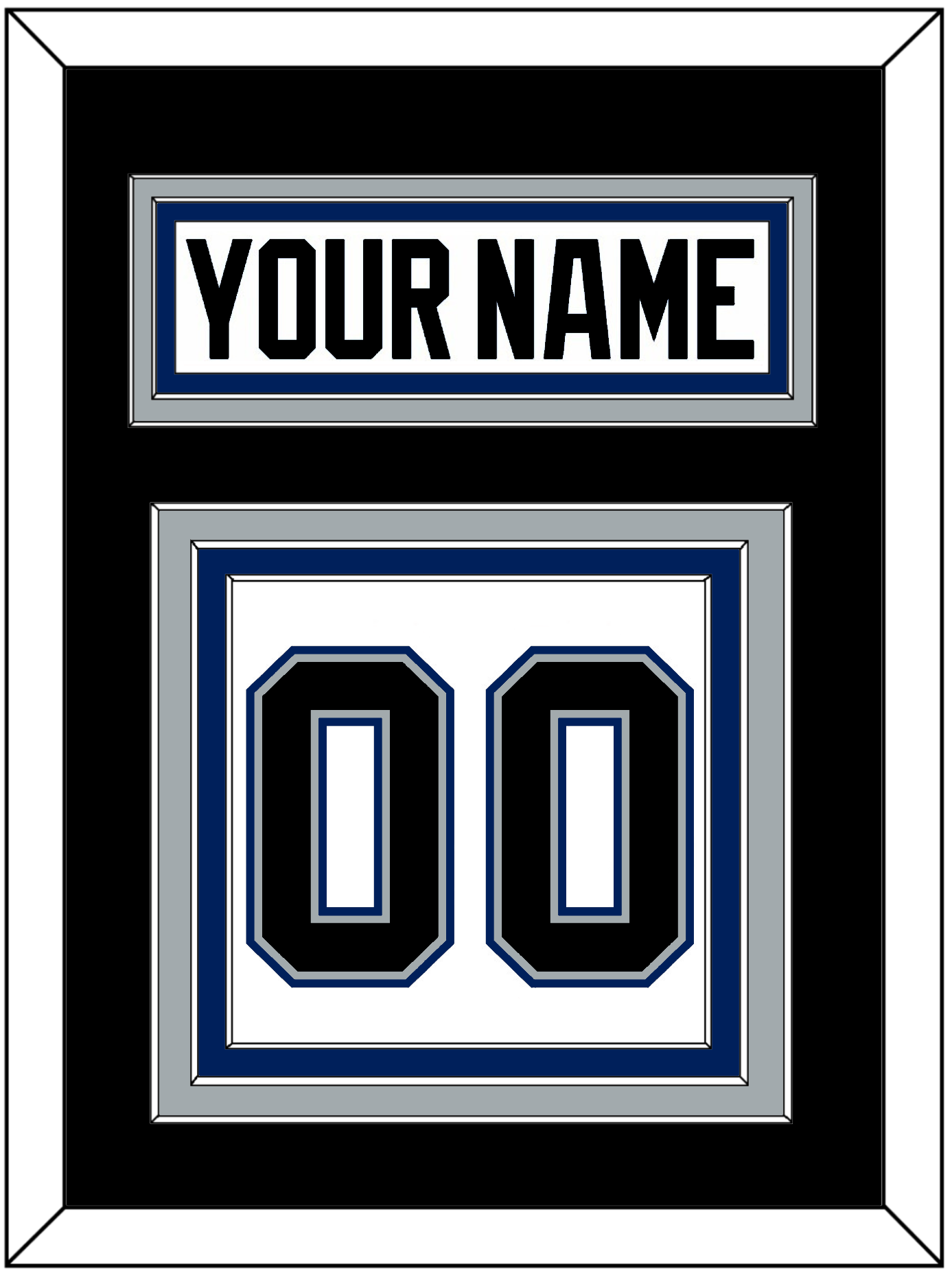Tampa Bay Nameplate & Number (Back) - Home White (2001-2007) - Premier Tier 3