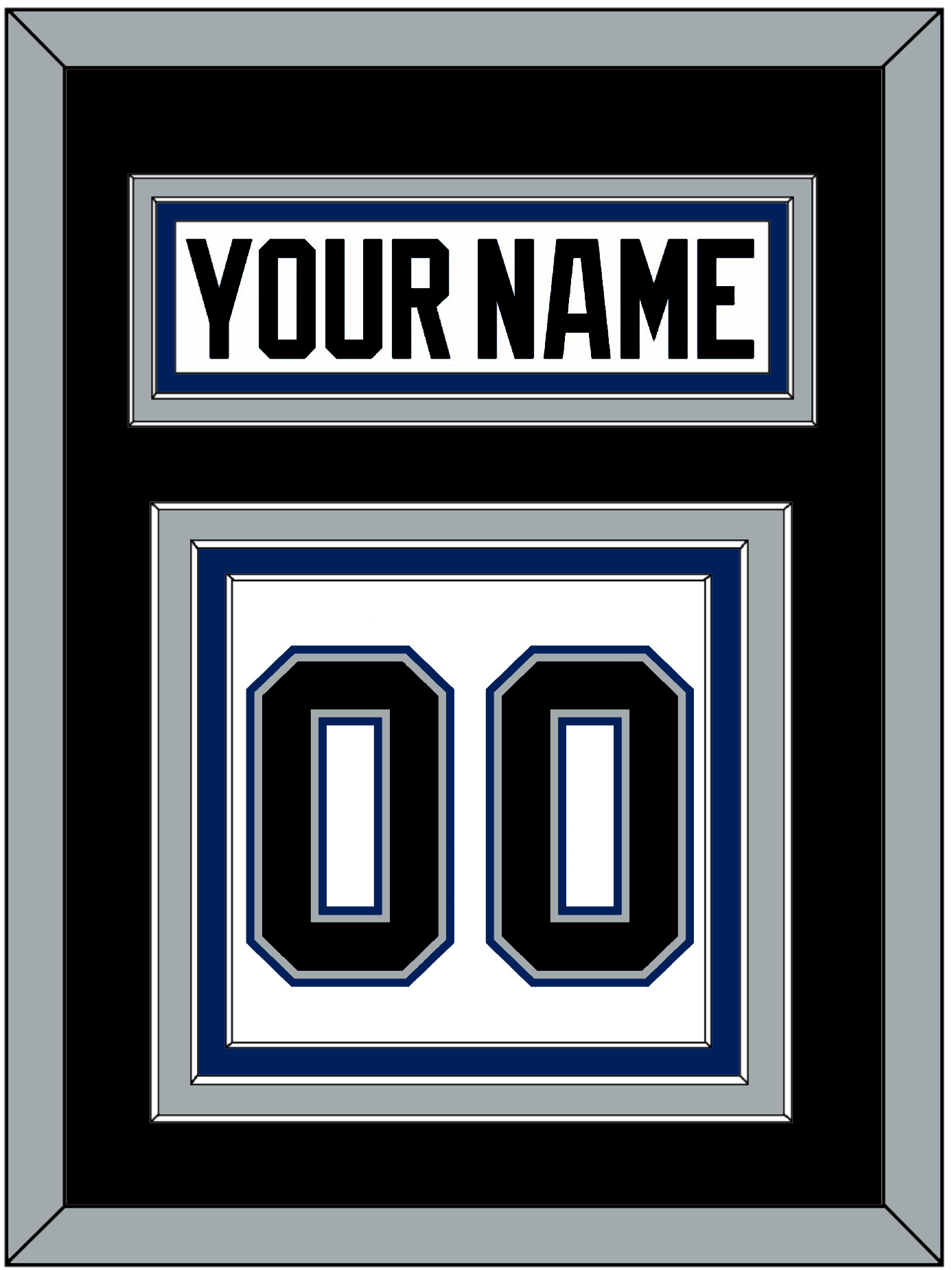Tampa Bay Nameplate & Number (Back) - Home White (2001-2007) - Premier Tier 3