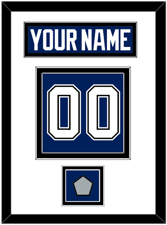 Tampa Bay Nameplate & Number (Back) With 2020 Or 2021 Stanley Cup Champions Patch - Home Blue - Signature Tier 1