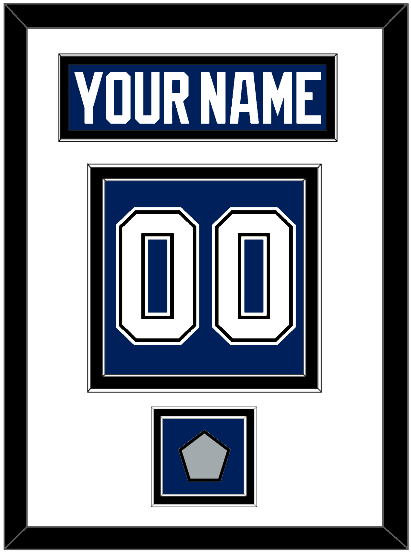 Tampa Bay Nameplate & Number (Back) With 2020 Or 2021 Stanley Cup Finals Patch - Home Blue - Signature Tier 1