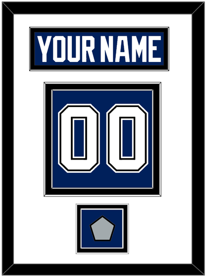 Tampa Bay Nameplate & Number (Back) With 2020 Or 2021 Stanley Cup Finals Patch - Home Blue - Signature Tier 1