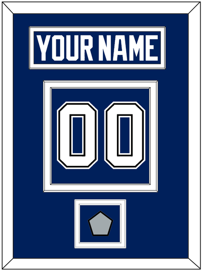 Tampa Bay Nameplate & Number (Back) With 2020 Or 2021 Stanley Cup Finals Patch - Home Blue - Signature Tier 2