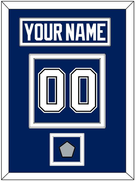 Tampa Bay Nameplate & Number (Back) With 2020 Or 2021 Stanley Cup Finals Patch - Home Blue - Signature Tier 2