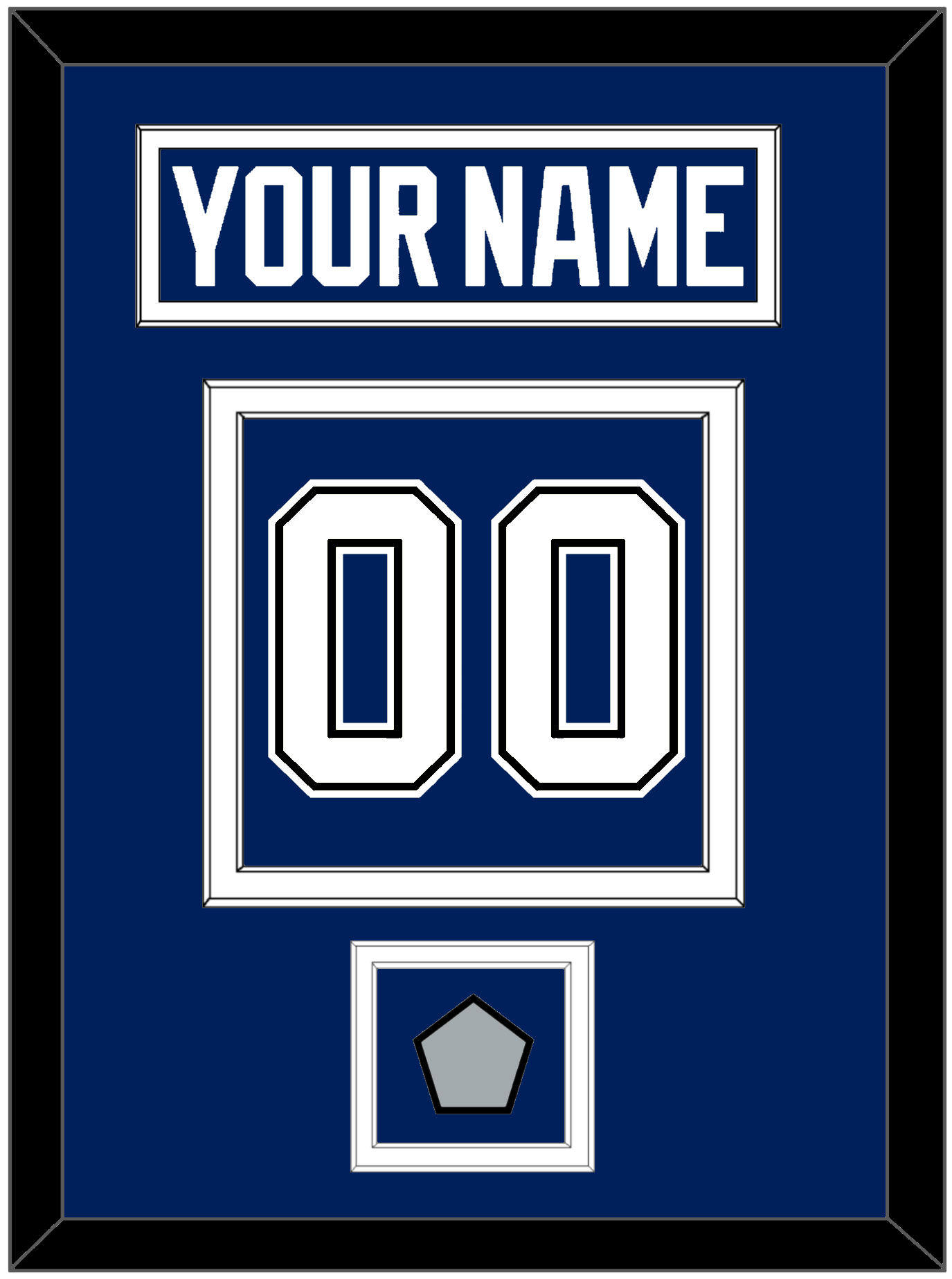 Tampa Bay Nameplate & Number (Back) With 2020 Or 2021 Stanley Cup Champions Patch - Home Blue - Signature Tier 2