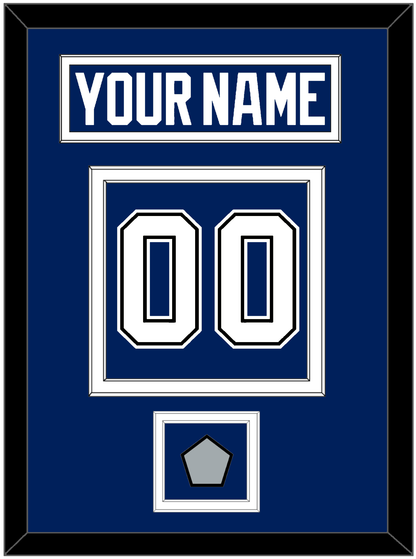 Tampa Bay Nameplate & Number (Back) With 2020 Or 2021 Stanley Cup Finals Patch - Home Blue - Signature Tier 2