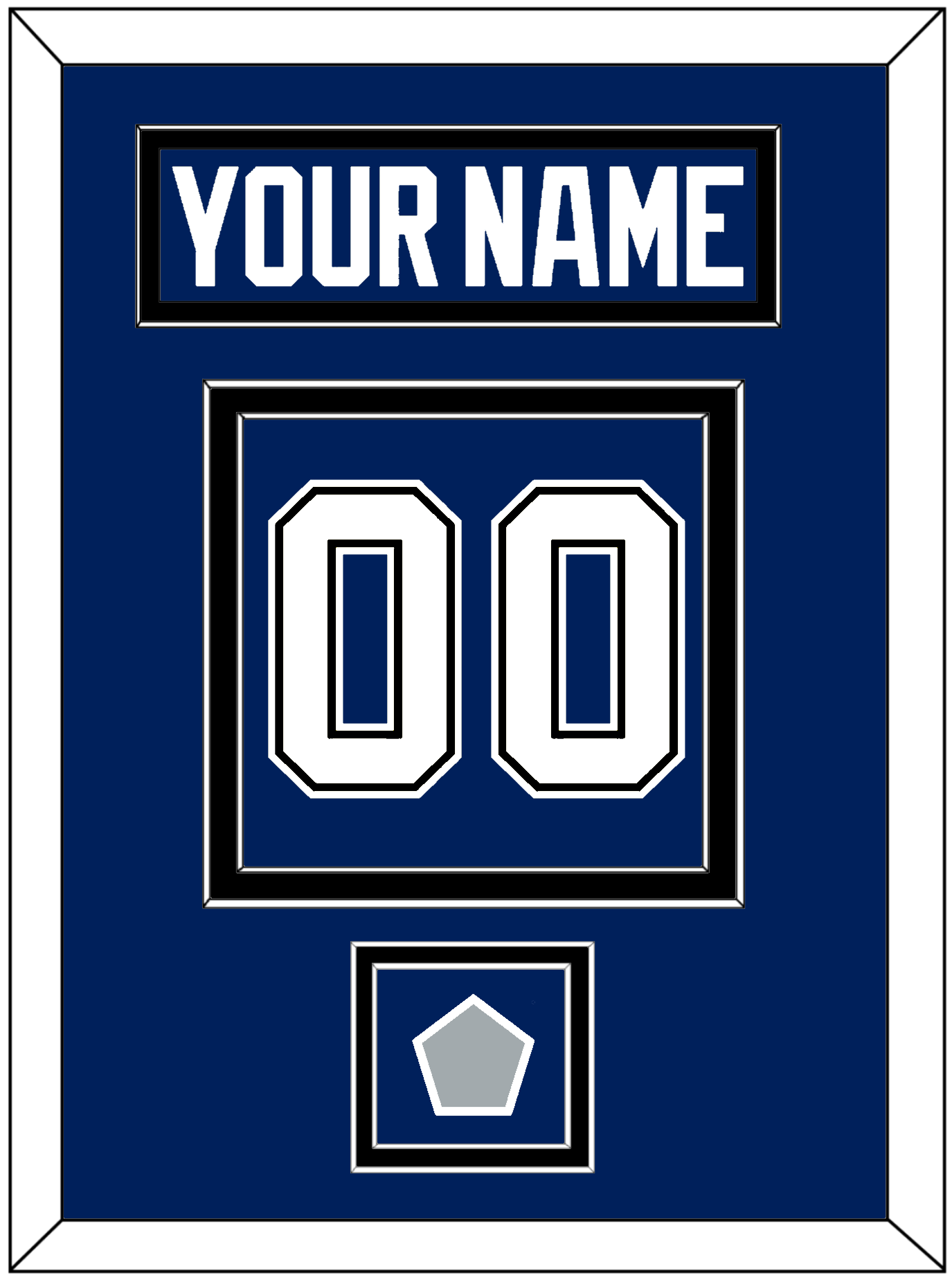 Tampa Bay Nameplate & Number (Back) With 2020 Or 2021 Stanley Cup Champions Patch - Home Blue - Signature Tier 3