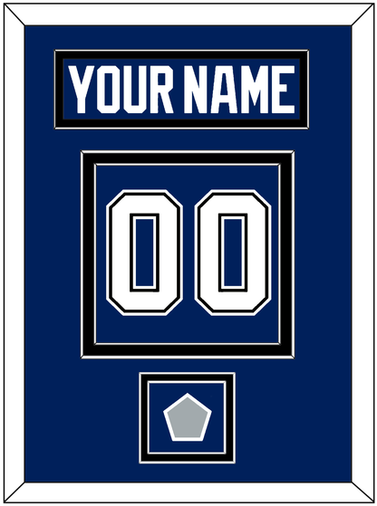 Tampa Bay Nameplate & Number (Back) With 2020 Or 2021 Stanley Cup Finals Patch - Home Blue - Signature Tier 3