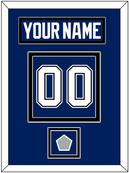 Tampa Bay Nameplate & Number (Back) With 2020 Or 2021 Stanley Cup Finals Patch - Home Blue - Signature Tier 3