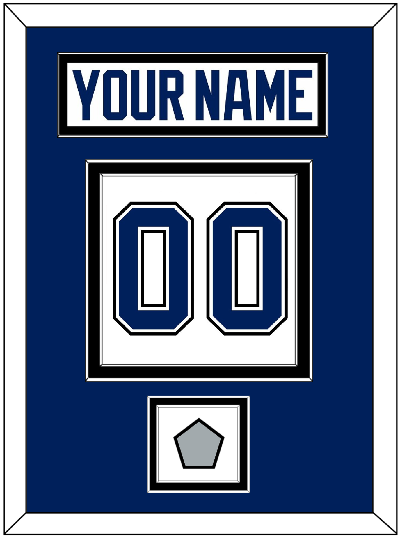 Tampa Bay Nameplate & Number (Back) With 2020 Or 2021 Stanley Cup Champions Patch - Road White - Signature Tier 2