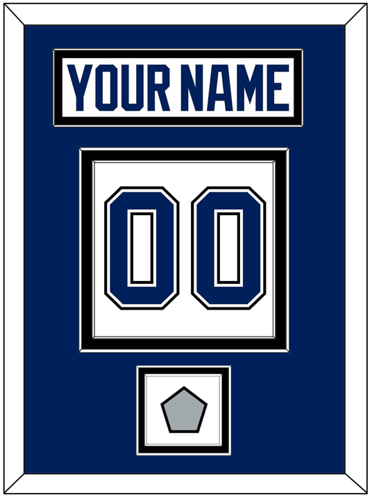 Tampa Bay Nameplate & Number (Back) With 2020 Or 2021 Stanley Cup Champions Patch - Road White - Signature Tier 2