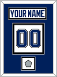 Tampa Bay Nameplate & Number (Back) With 2020 Or 2021 Stanley Cup Finals Patch - Road White - Double Mat 2