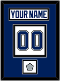 Tampa Bay Nameplate & Number (Back) With 2020 Or 2021 Stanley Cup Finals Patch - Road White - Double Mat 2