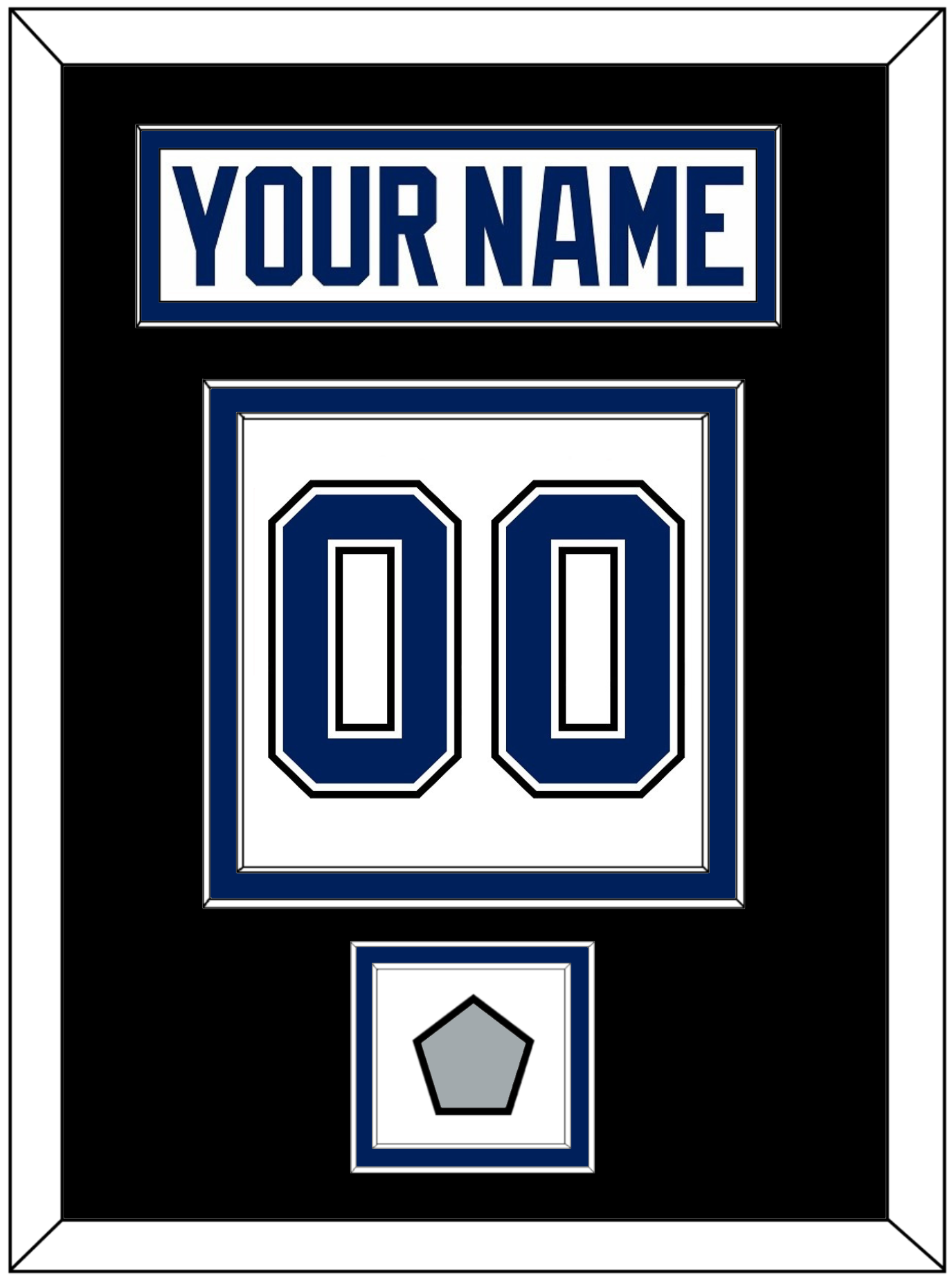 Tampa Bay Nameplate & Number (Back) With 2020 Or 2021 Stanley Cup Finals Patch - Road White - Signature Tier 3