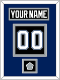 Tampa Bay Nameplate & Number (Back) With 2004 Stanley Cup Finals Patch - Road Black (2001-2007) - Double Mat 2