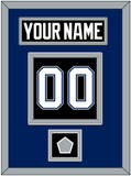 Tampa Bay Nameplate & Number (Back) With 2004 Stanley Cup Finals Patch - Road Black (2001-2007) - Double Mat 2