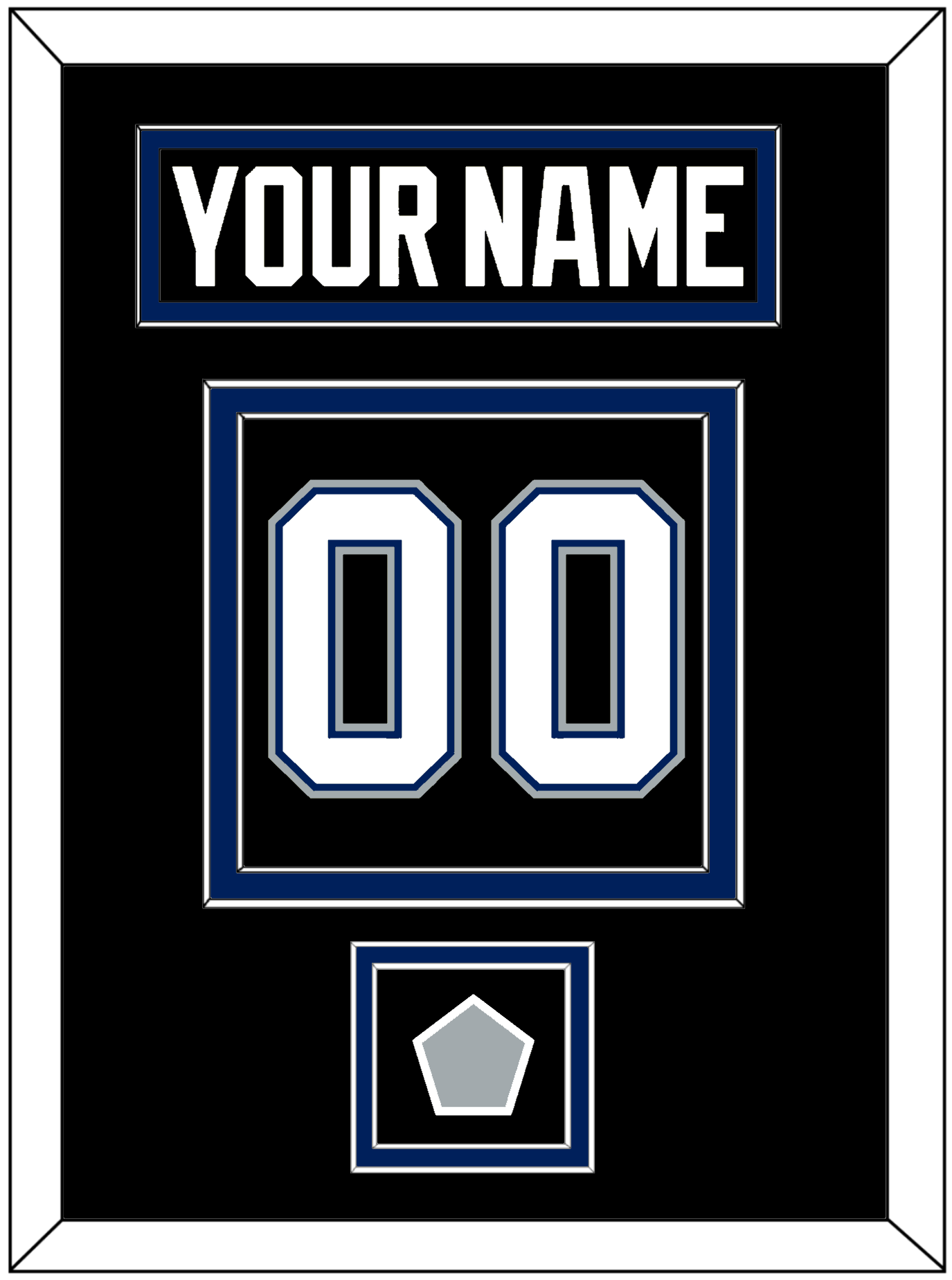 Tampa Bay Nameplate & Number (Back) With 2004 Stanley Cup Finals Patch - Road Black (2001-2007) - Signature Tier 3