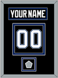 Tampa Bay Nameplate & Number (Back) With 2004 Stanley Cup Finals Patch - Road Black (2001-2007) - Double Mat 3
