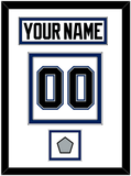 Tampa Bay Nameplate & Number (Back) With 2004 Stanley Cup Finals Patch - Home White (2001-2007) - Double Mat 1