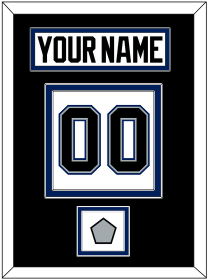Tampa Bay Nameplate & Number (Back) With 2004 Stanley Cup Finals Patch - Home White (2001-2007) - Signature Tier 3