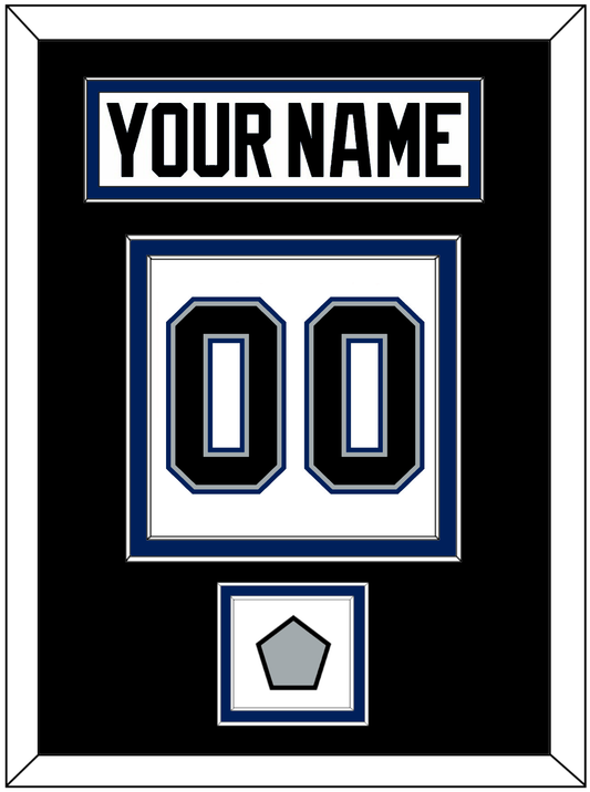 Tampa Bay Nameplate & Number (Back) With 2004 Stanley Cup Finals Patch - Home White (2001-2007) - Signature Tier 3