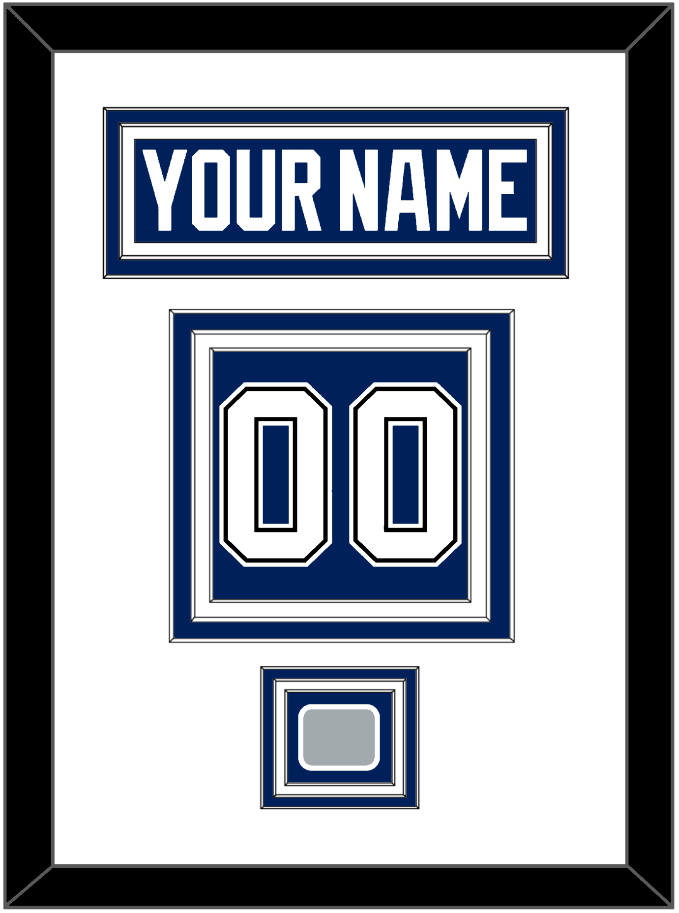 Tampa Bay Nameplate & Number (Back) With 2020 Or 2021 Stanley Cup Champions Patch - Home Blue - Premier Tier 1