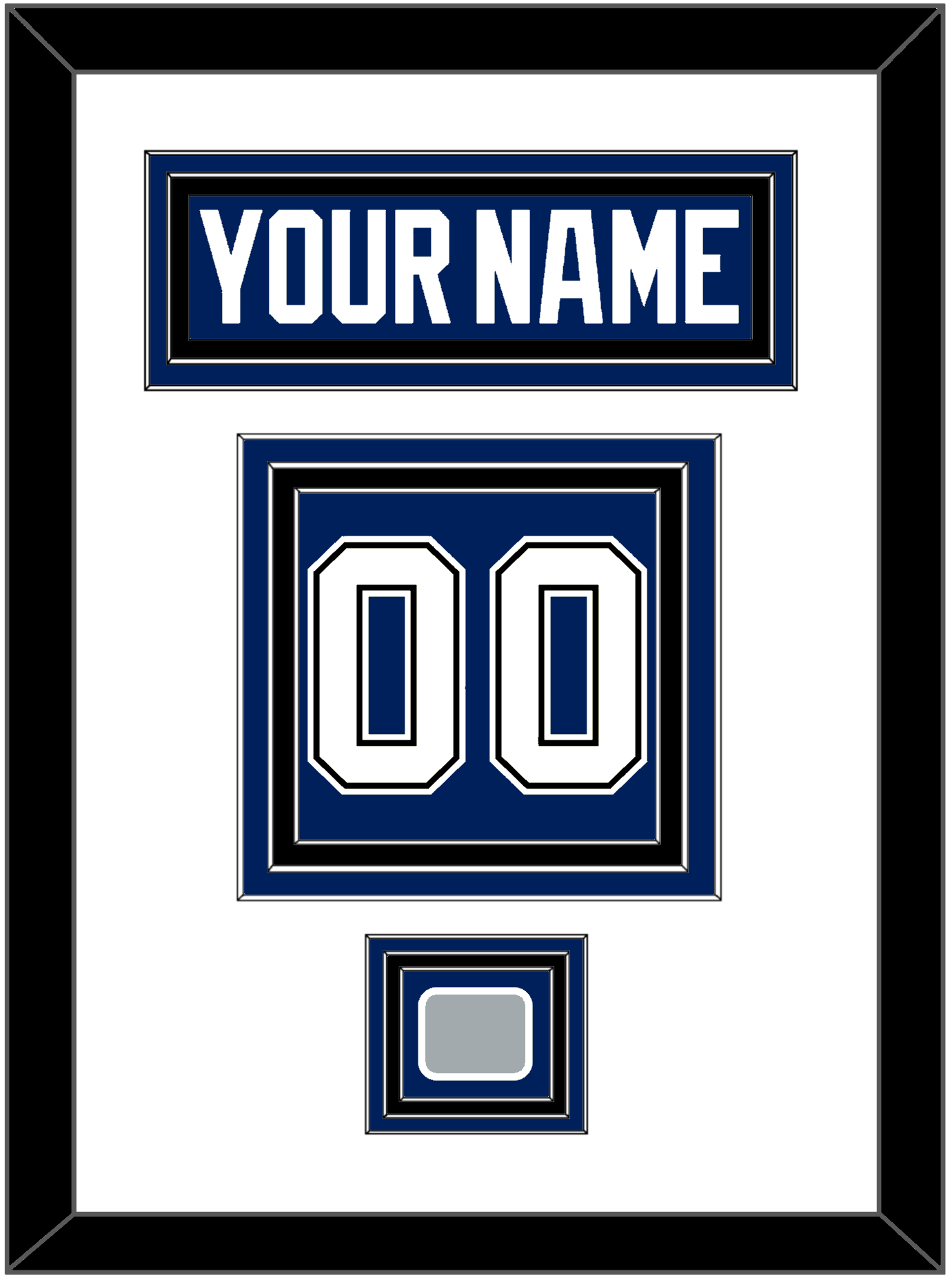 Tampa Bay Nameplate & Number (Back) With 2020 Or 2021 Stanley Cup Champions Patch - Home Blue - Premier Tier 2