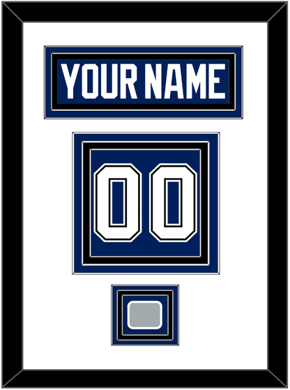 Tampa Bay Nameplate & Number (Back) With 2020 Or 2021 Stanley Cup Champions Patch - Home Blue - Premier Tier 2