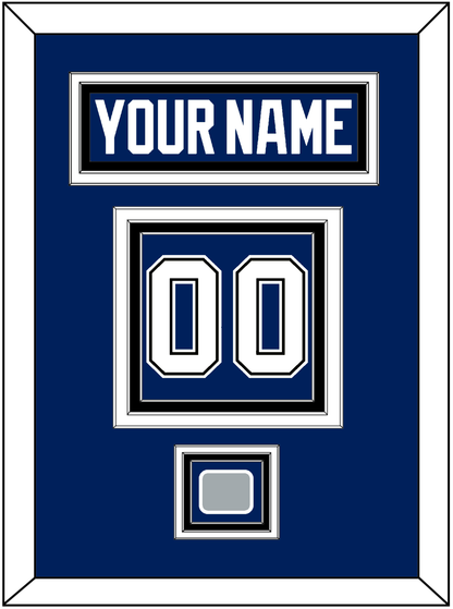 Tampa Bay Nameplate & Number (Back) With 2020 Or 2021 Stanley Cup Champions Patch - Home Blue - Premier Tier 3