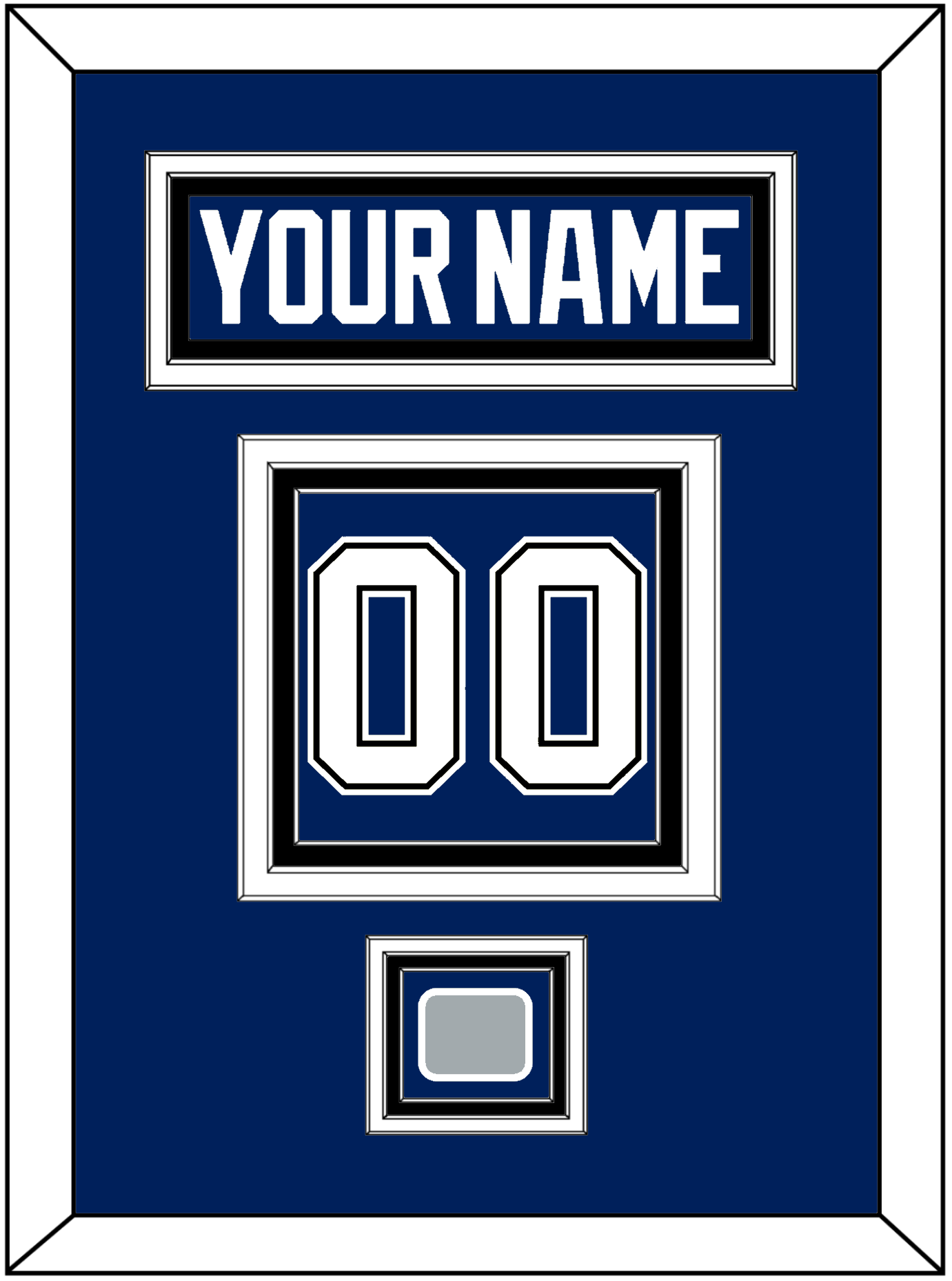 Tampa Bay Nameplate & Number (Back) With 2020 Or 2021 Stanley Cup Finals Patch - Home Blue - Premier Tier 3