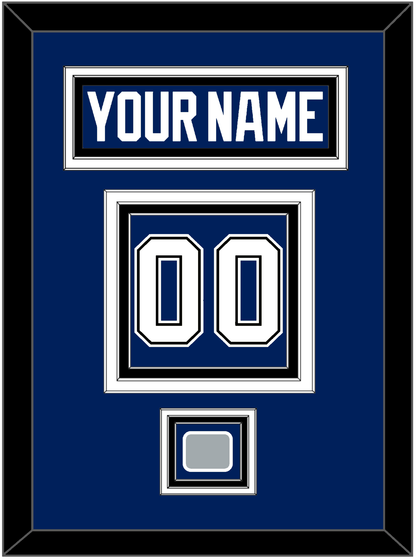 Tampa Bay Nameplate & Number (Back) With 2020 Or 2021 Stanley Cup Champions Patch - Home Blue - Premier Tier 3