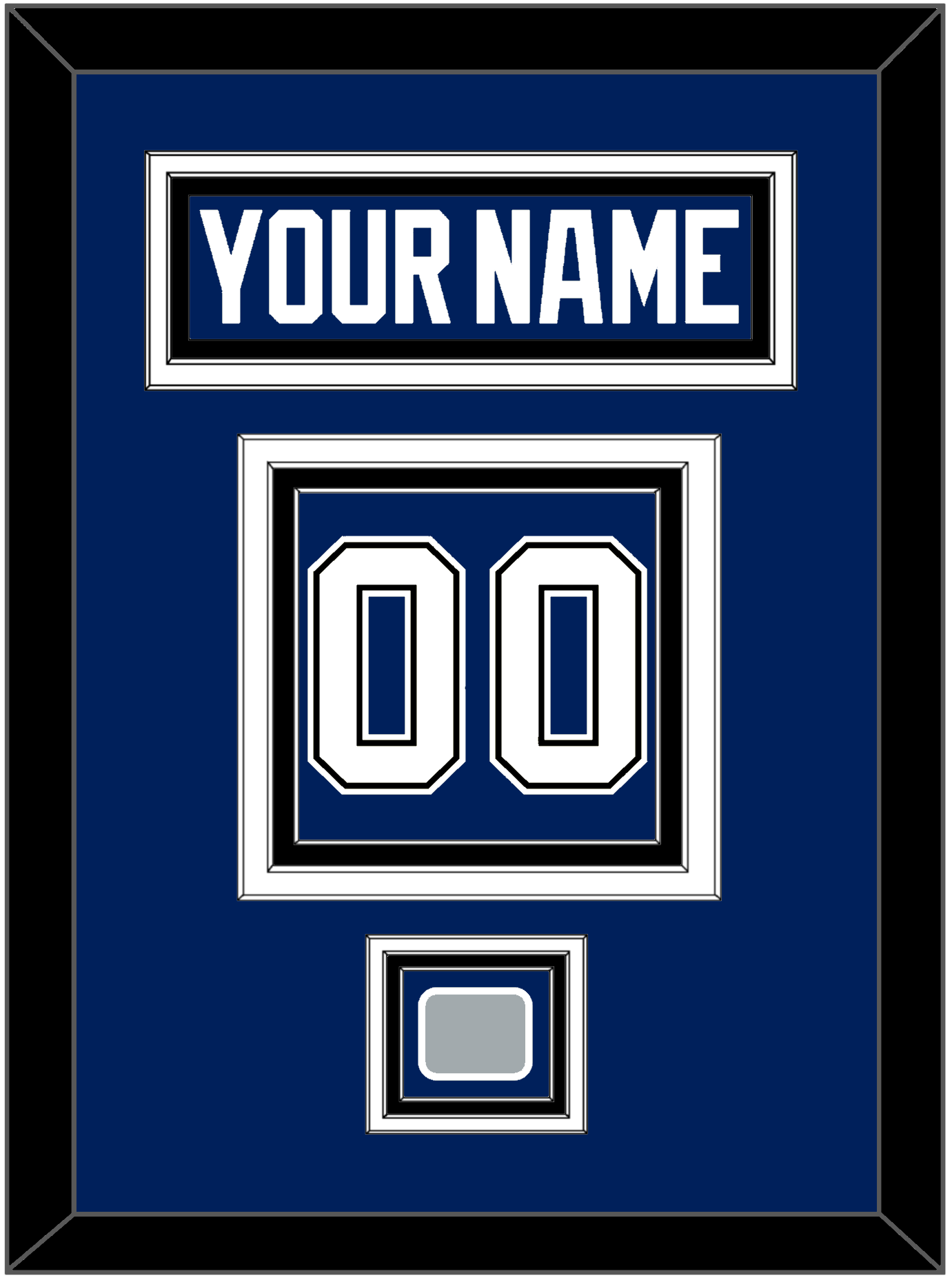 Tampa Bay Nameplate & Number (Back) With 2020 Or 2021 Stanley Cup Finals Patch - Home Blue - Premier Tier 3