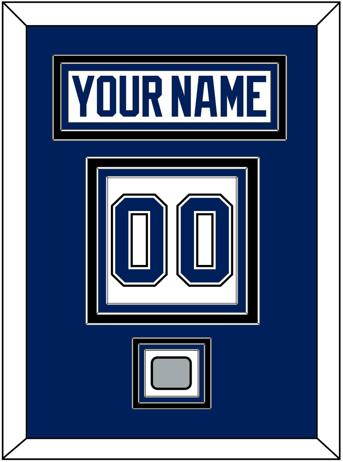 Tampa Bay Nameplate & Number (Back) With 2020 Or 2021 Stanley Cup Finals Patch - Road White - Premier Tier 2