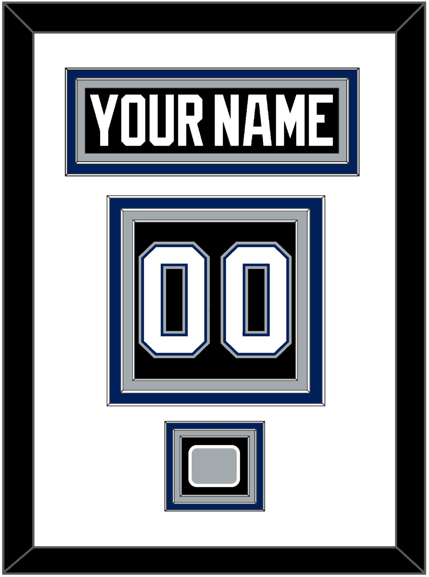 Tampa Bay Nameplate & Number (Back) With 2004 Stanley Cup Finals Patch - Road Black (2001-2007) - Premier Tier 1