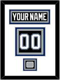 Tampa Bay Nameplate & Number (Back) With 2004 Stanley Cup Finals Patch - Road Black (2001-2007) - Triple Mat 1