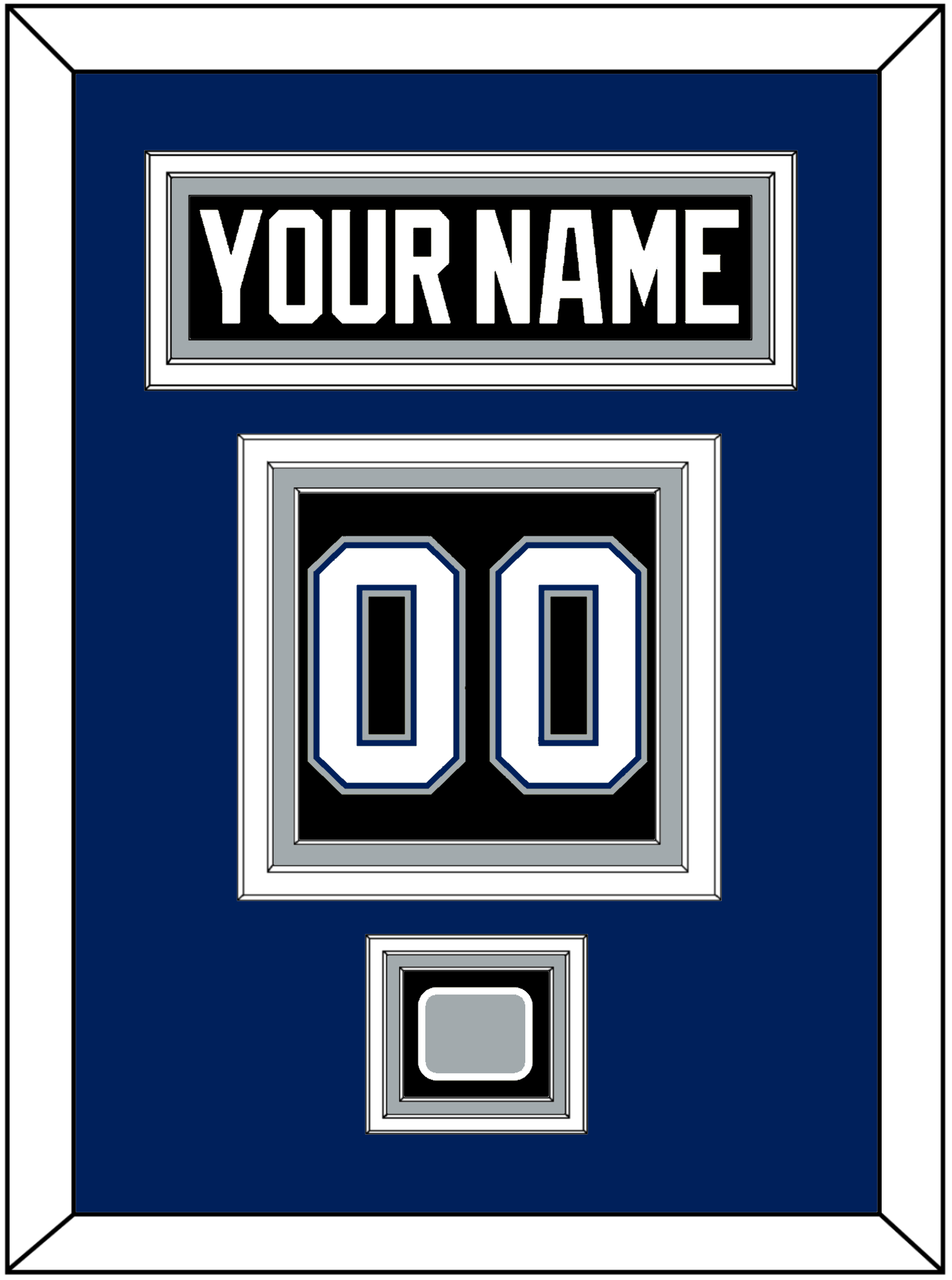 Tampa Bay Nameplate & Number (Back) With 2004 Stanley Cup Finals Patch - Road Black (2001-2007) - Premier Tier 2
