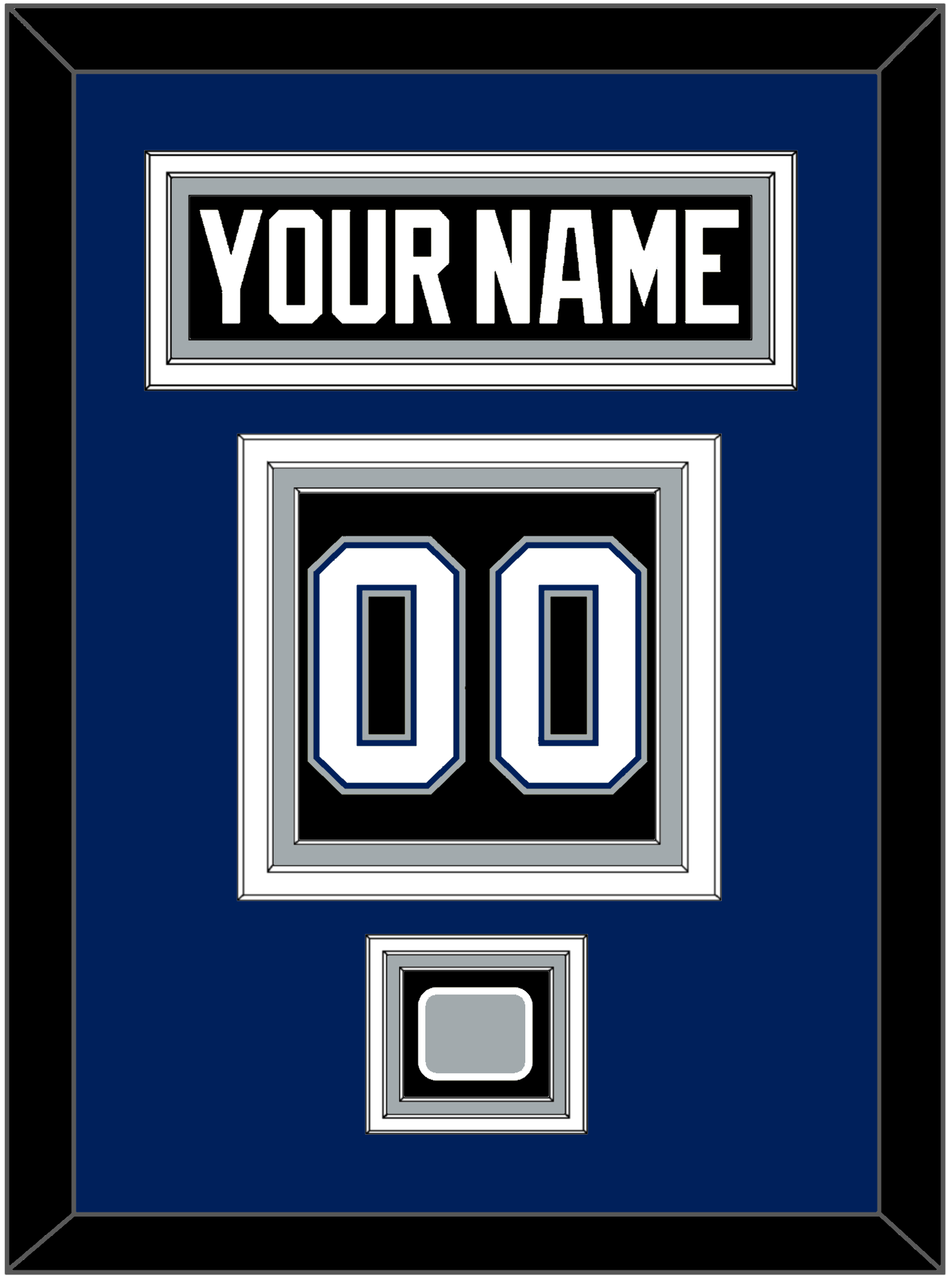 Tampa Bay Nameplate & Number (Back) With 2004 Stanley Cup Finals Patch - Road Black (2001-2007) - Premier Tier 2