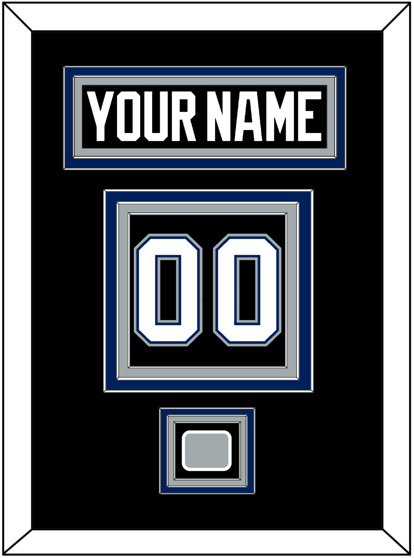 Tampa Bay Nameplate & Number (Back) With 2004 Stanley Cup Finals Patch - Road Black (2001-2007) - Premier Tier 3