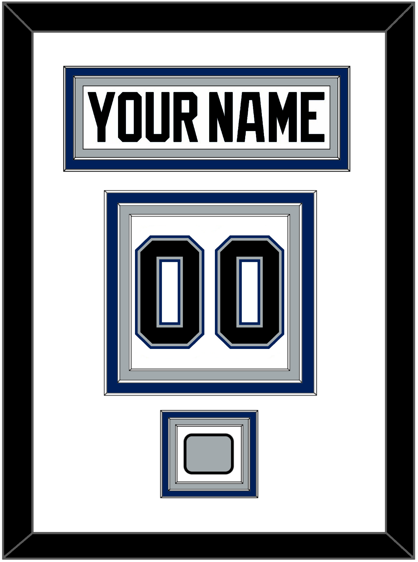 Tampa Bay Nameplate & Number (Back) With 2004 Stanley Cup Finals Patch - Home White (2001-2007) - Premier Tier 1