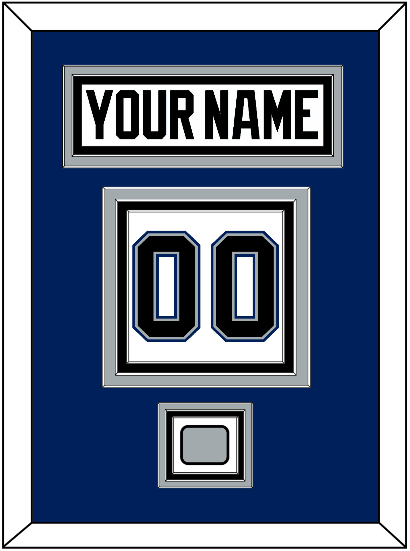 Tampa Bay Nameplate & Number (Back) With 2004 Stanley Cup Finals Patch - Home White (2001-2007) - Premier Tier 2