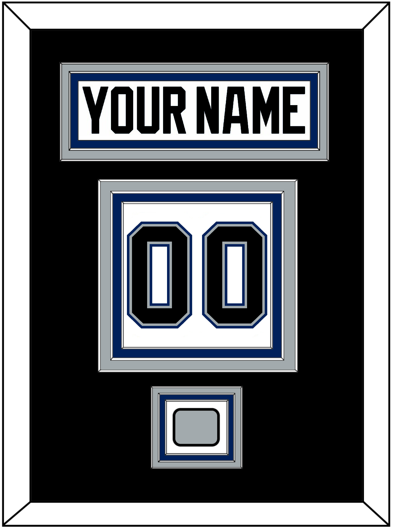 Tampa Bay Nameplate & Number (Back) With 2004 Stanley Cup Finals Patch - Home White (2001-2007) - Premier Tier 3