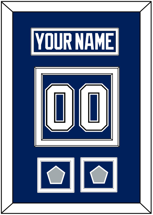 Tampa Bay Nameplate & Number (Back) With 2 Stanley Cup Finals Patches - Home Blue - Signature Tier 2