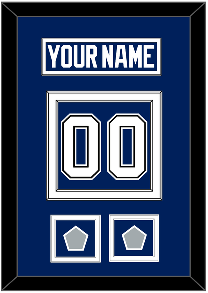 Tampa Bay Nameplate & Number (Back) With 2 Stanley Cup Finals Patches - Home Blue - Signature Tier 2