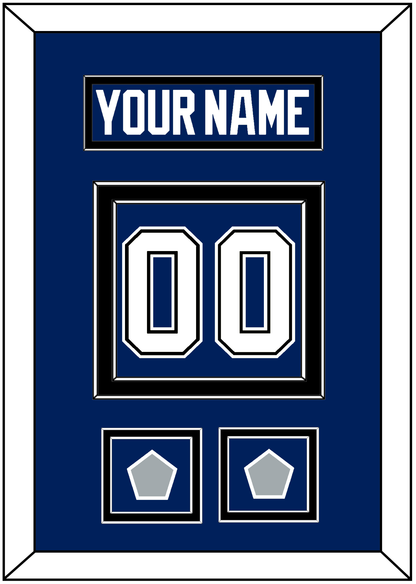 Tampa Bay Nameplate & Number (Back) With 2020 & 2021 Stanley Cup Champions Patches - Home Blue - Signature Tier 3