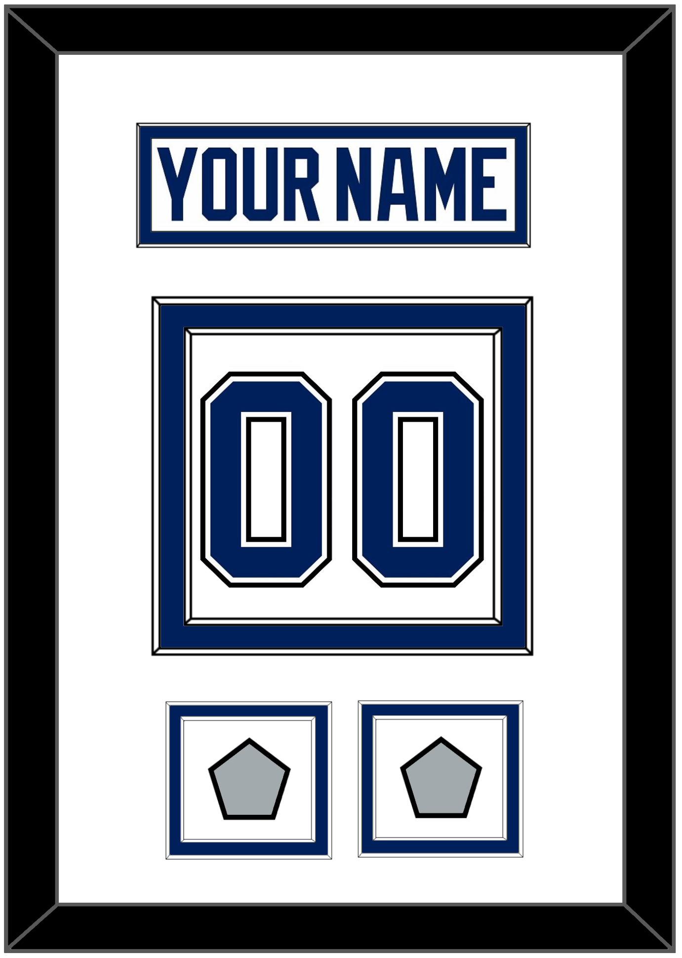Tampa Bay Nameplate & Number (Back) With 2020 & 2021 Stanley Cup Champions Patches - Road White - Signature Tier 1
